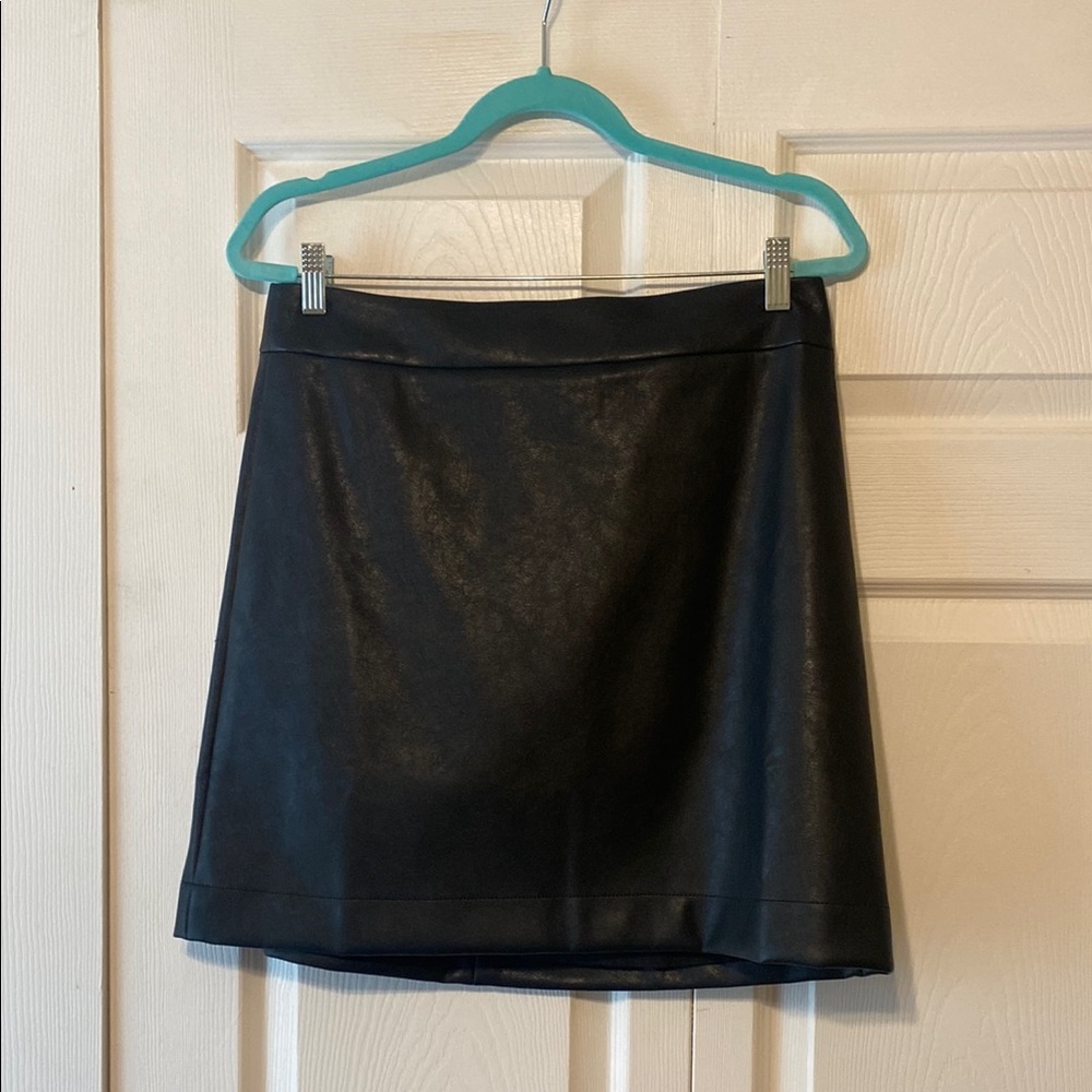 J Crew Faux Leather Skirt
